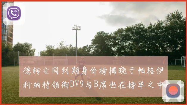 德转合同到期身价榜揭晓于帕格伊科纳特领衔DV9与B席也在榜单之中
